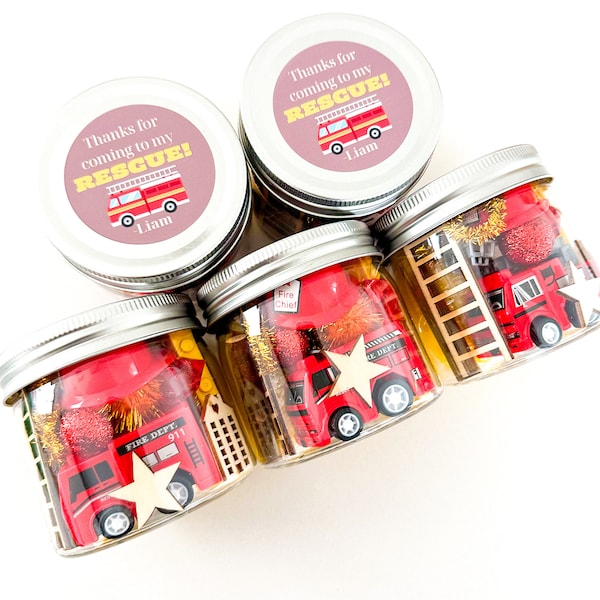 Firefighter party favor fire truck play dough firefighter theme birthday favor firefighter gift bag fire truck party favor firefighter play