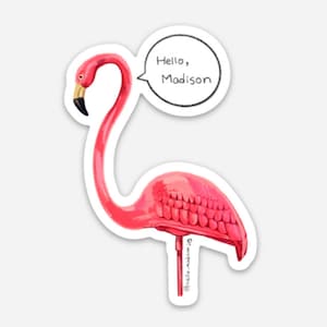 Flamingo, UW Flamingo Sticker, Fill the Hill, UW–Madison alumni, Decal Sticker