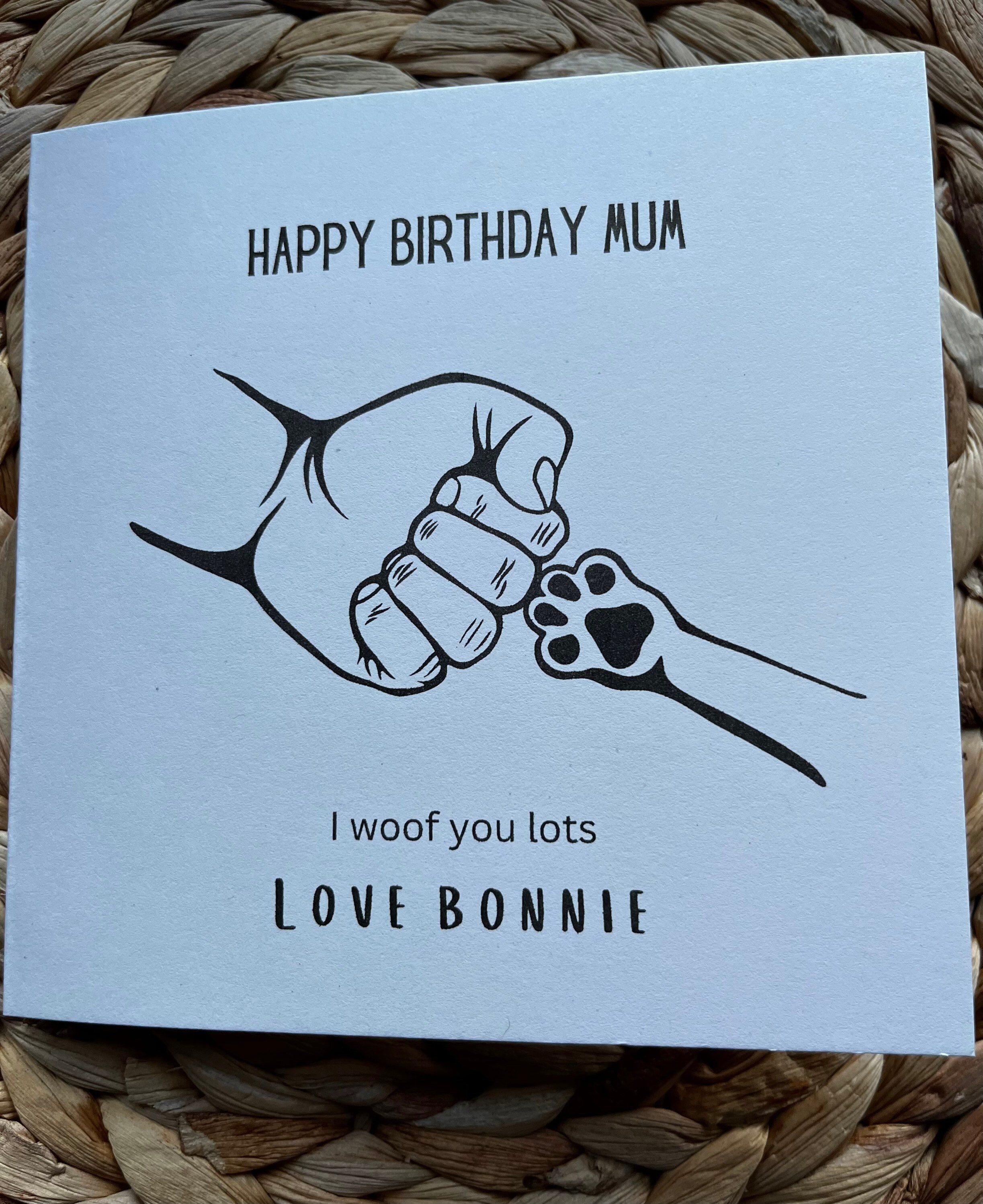 Dog Mum Birthday Card Happy Birthday From the Dog Card - Etsy