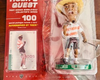 Tiger Woods PGA Tour 07 Family DVD Game (2007) and Tiger's Quest Bobblehead AM Sensation Tiger Woods Nike Golf Collector Series Lot