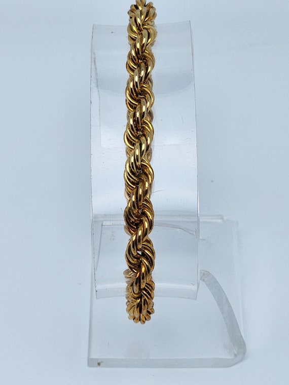 Vintage 14Kt Gold Filled Germany Rope Bracelet - image 1