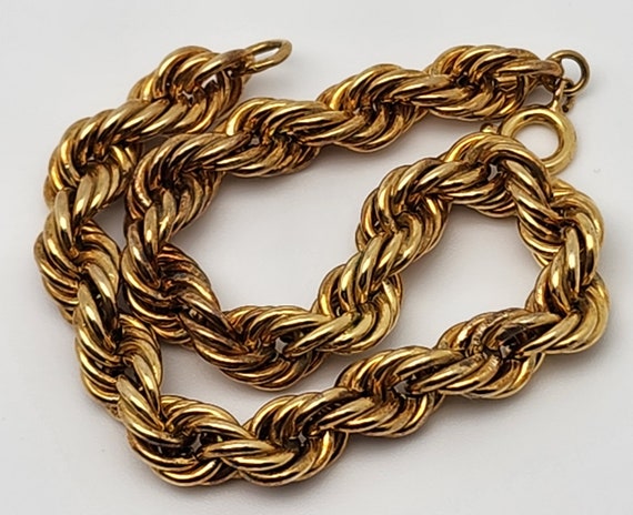 Vintage 14Kt Gold Filled Germany Rope Bracelet - image 6