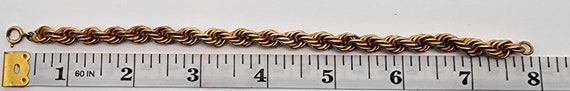 Vintage 14Kt Gold Filled Germany Rope Bracelet - image 3