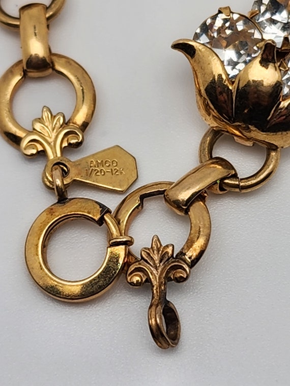 Beautiful Vintage 12Kt Gold Filled Amco Rhineston… - image 7
