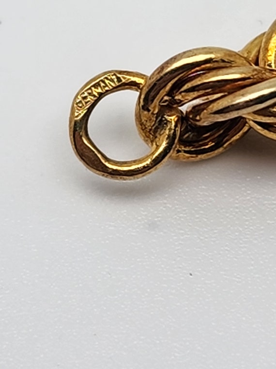 Vintage 14Kt Gold Filled Germany Rope Bracelet - image 7