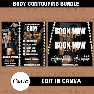 Body Contouring Flyer| DIY Flyer Template| Body Contour Flyer| Body Spa Flyer| Body Sculpting Flyer| Social Media Flyer| Premade Template