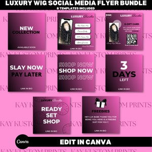 8 Social Media Flyer Bundle| Instagram Flyers| Hair Flyer|Giveaway Flyers|Sale Flyers|Boutique Flyers|Lash Flyer|Price List