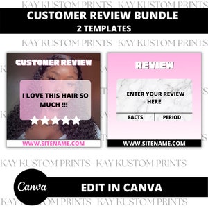 DIY PINK Customer Reviews Flyer | Social Media Flyer | Canva Template | Instant Download | E-Flyer | Instagram Flyer