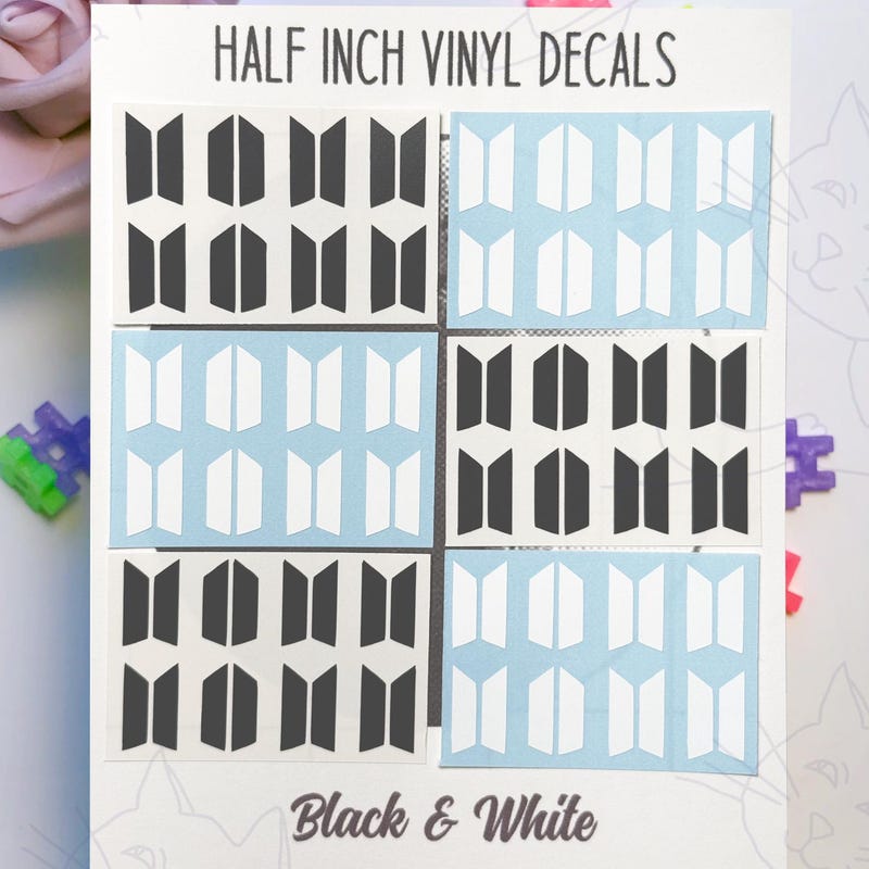 Bts Nail Art Decals - Etsy