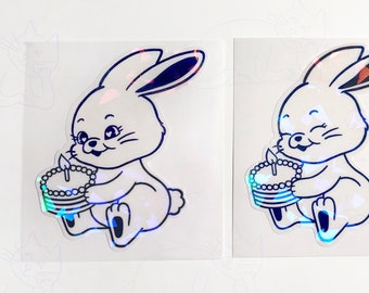 NewJeans Bunny Stickers-CAKE | NewJeans Bunnies Kpop | Confetti Laminate