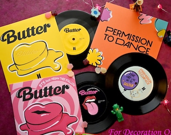 BTS Butter | BTS X Megan| Permission to Dance Vinyl 7" and Jacket - For Decoration Only