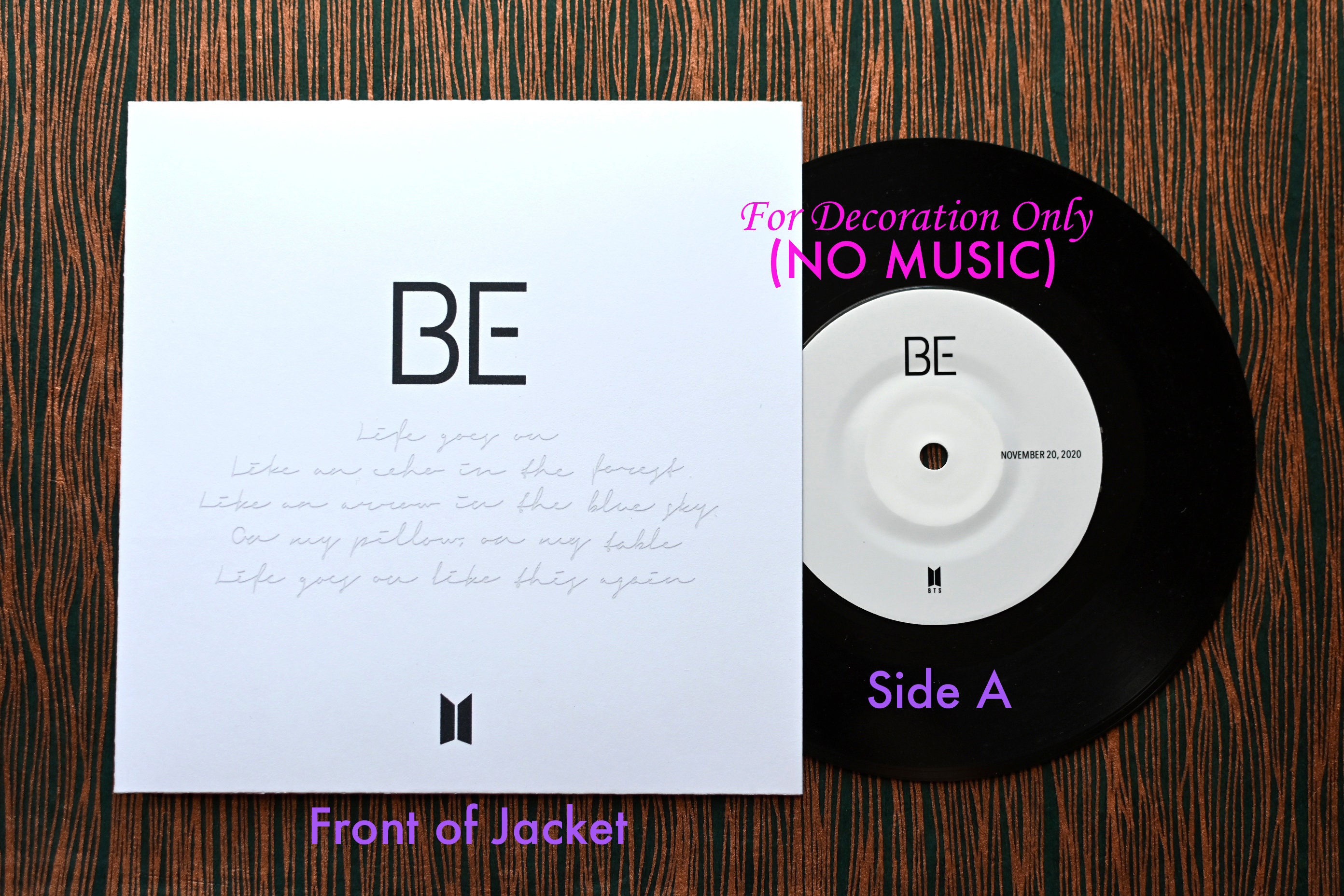 BTS BE | Dynamite| Life Goes on Vinyl 7