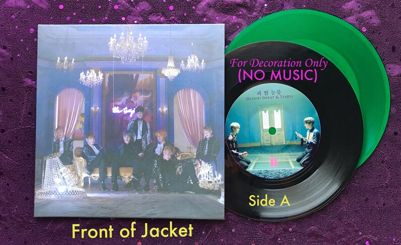 BTS "Blood Sweat & Tears" Vinyl 7" - For Decoration Only image 2