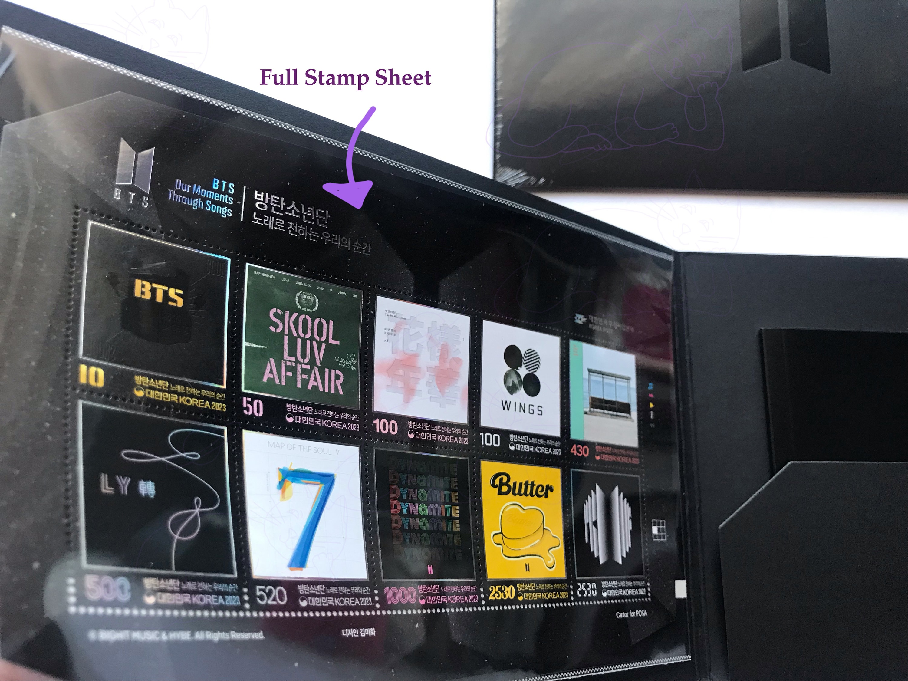 ２セット　BTS 10周年　記念切手【Stamp full packet】新品 BTS | BTS 10th Anniversary Postage Stamp Package