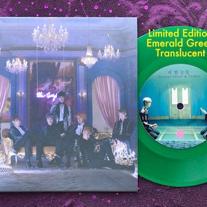 BTS "Blood Sweat & Tears" Vinyl 7" - For Decoration Only Translucent Green