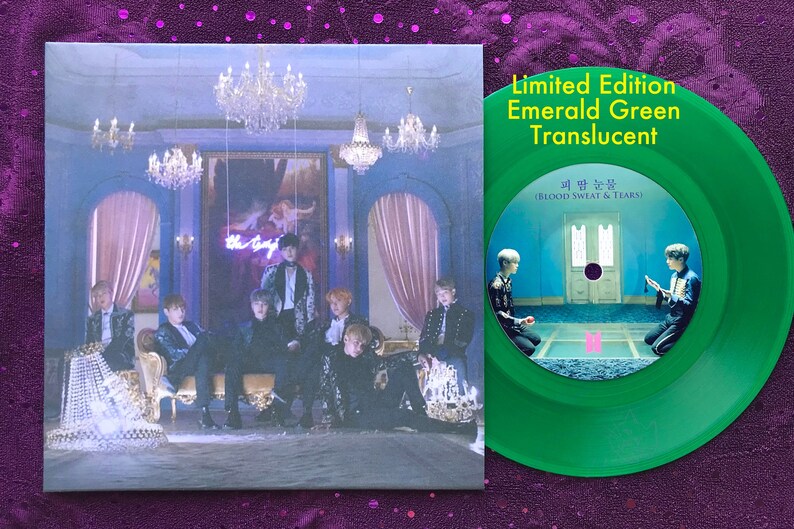 BTS "Blood Sweat & Tears" Vinyl 7" - For Decoration Only Translucent Green