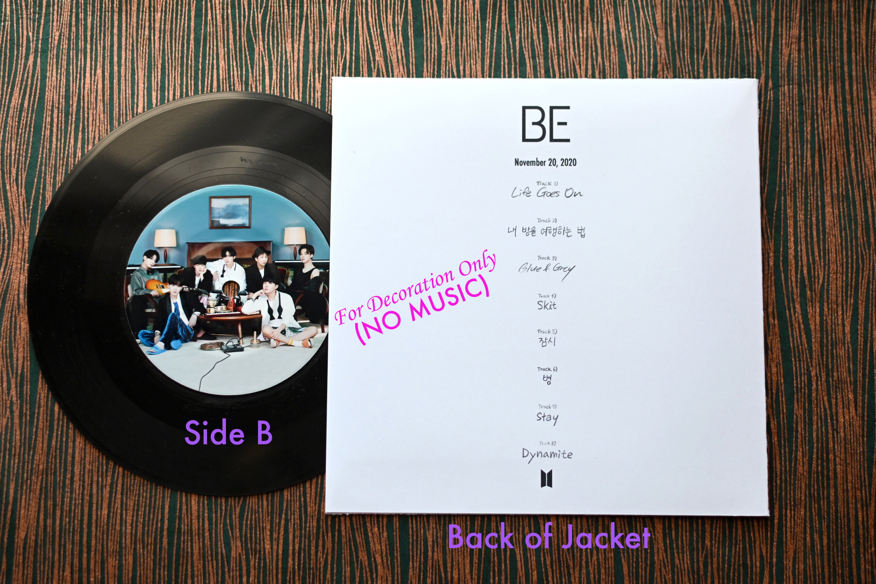 BTS BE | Dynamite| Life Goes on Vinyl 7