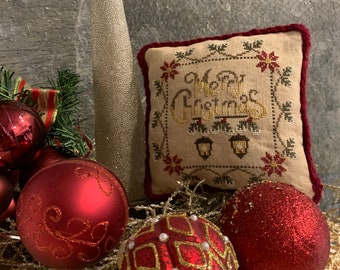 KruissteekPATROON "Holly night". Direct gedownload pdf-bestand. DMC-kleuren. Huisontwerpen Victoria