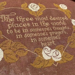 In someone&#39;s heart..... Cross stitch pattern/ Download PDF file. Victoria House Designs.