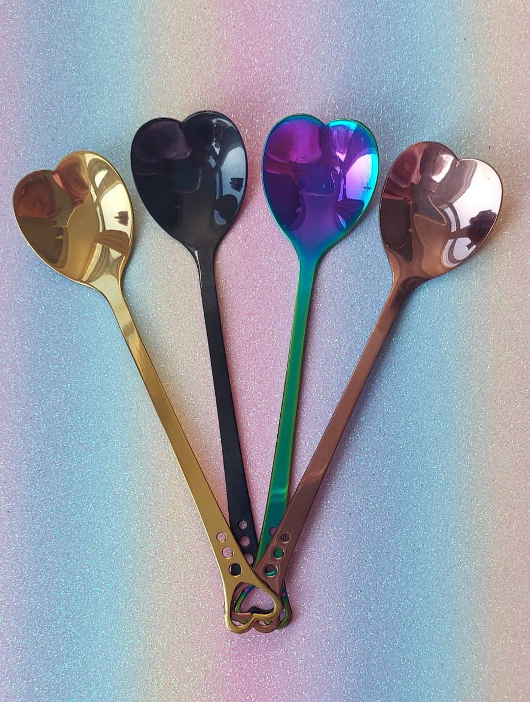 Set Of 4 Heart Spoons Valentines Spoon Gift Set Etsy.de