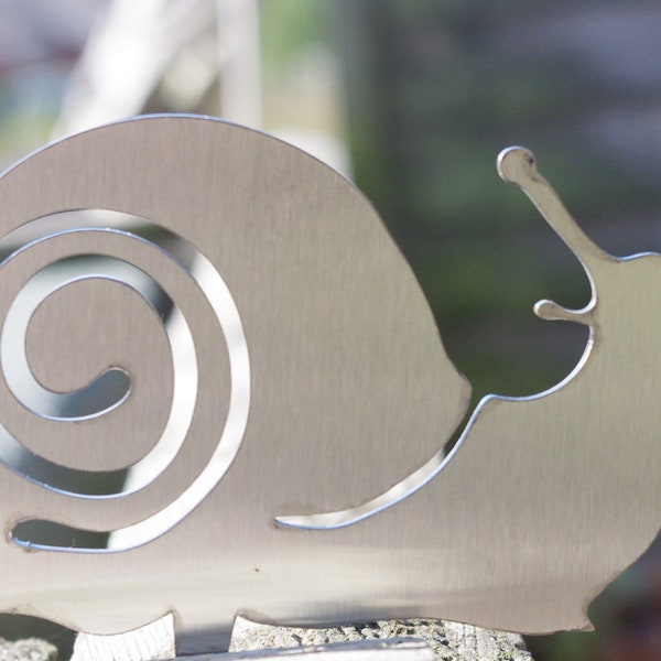 Garden Snail | Stainless Steel | Garden Decor | Garden Art | Metal Snail | Steel Snail