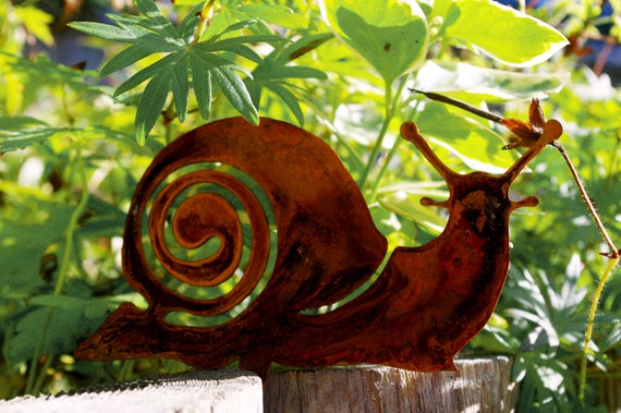 Escargot de jardin rouillé Art du jardin Décoration de jardin