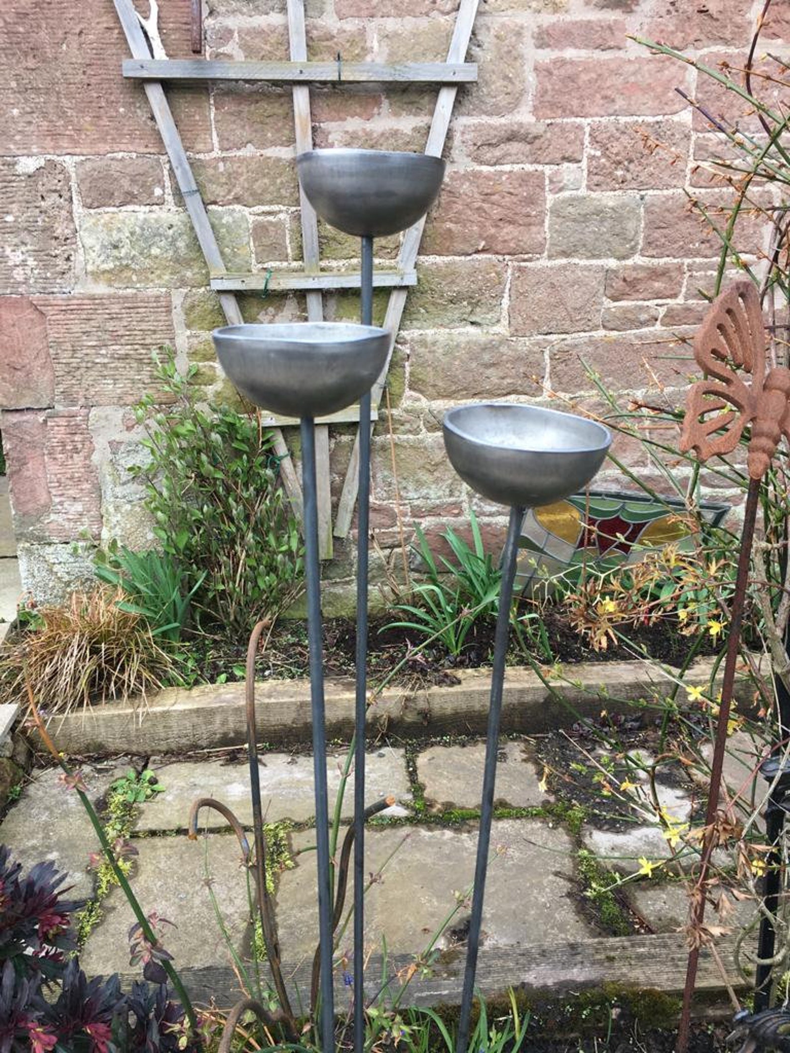 Set of 3 or 5 Rain Catchers Plant Support Rain Catchers Etsy