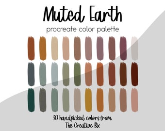 Muted Earth Tones Procreate Color Palette (30 Colors) (Digital Download)