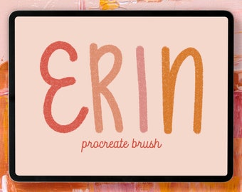 Pincel de lettering Erin, pincel monolineal texturizado para Procreate (descarga digital)