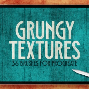 Grungy Texture Brushes, Procreate Brushset, Digital Download, Instant Digital Download, Overlay Brushes, Digital Art