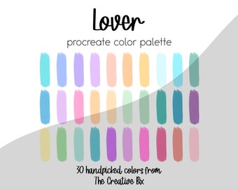 Lover Procreate Color Palette, 30 Colors (Digital Download)