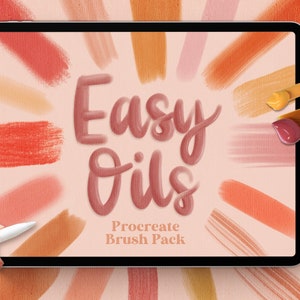 Easy Oils Brush Pack for Procreate, Digital Brush, Instant Download, Oil Paint Brush, Acrylic Brush, Digital Art, Brushset