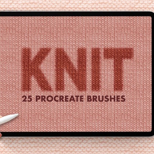 Knit Texture Brushes, Procreate Brushset, Digital Download, Instant Digital Download, Overlay Brushes, Digital Art