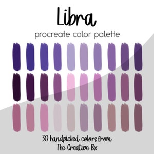 Libra Zodiac Procreate Palette, Zodiac colors, 30 colors, Color Palette, Procreate, Instant Download, Digital Download