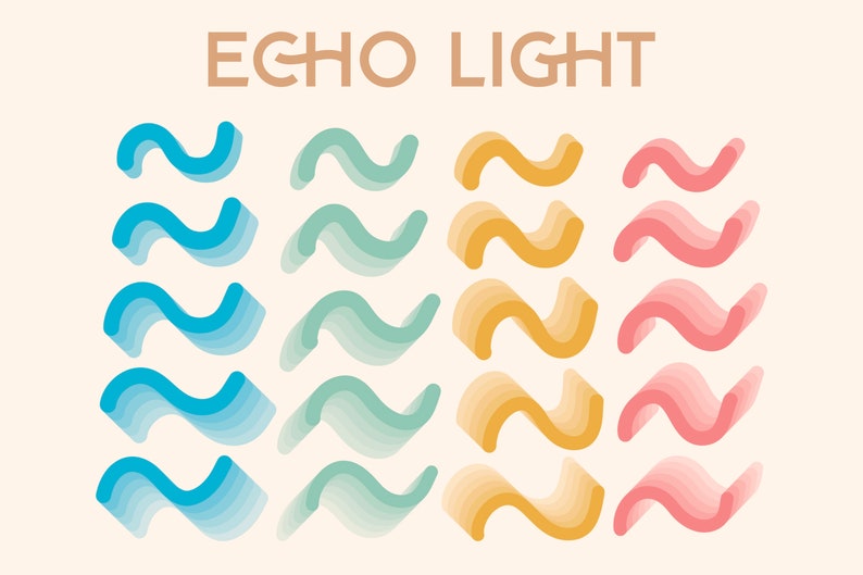 Echo Procreate Brushes Digital Download Instant Digital Etsy