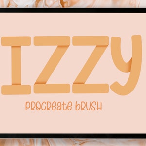 Pincel Izzy Procreate, Pincel digital, Descarga instantánea, Pincel para letras