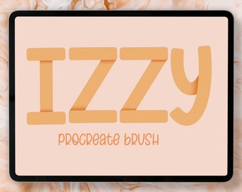 Pincel Izzy para Procreate, Pincel de lettering monolineal (Descarga digital)