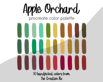 Apple Orchard Procreate Palette, 30 colors, Color Palette, Procreate, Instant Download, Digital Download