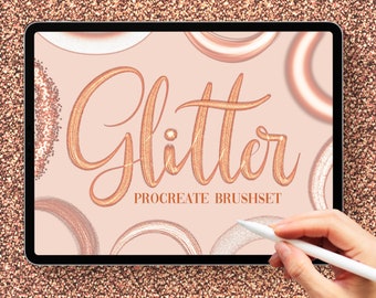 Glitzer Procreate Brushset, Digitaler Download, Sofort Download, Schimmerpinsel, Glow Brushes