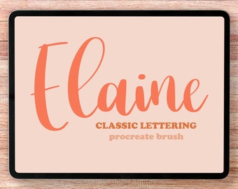 Elaine Classic Lettering Procreate Brush (Digital Download)