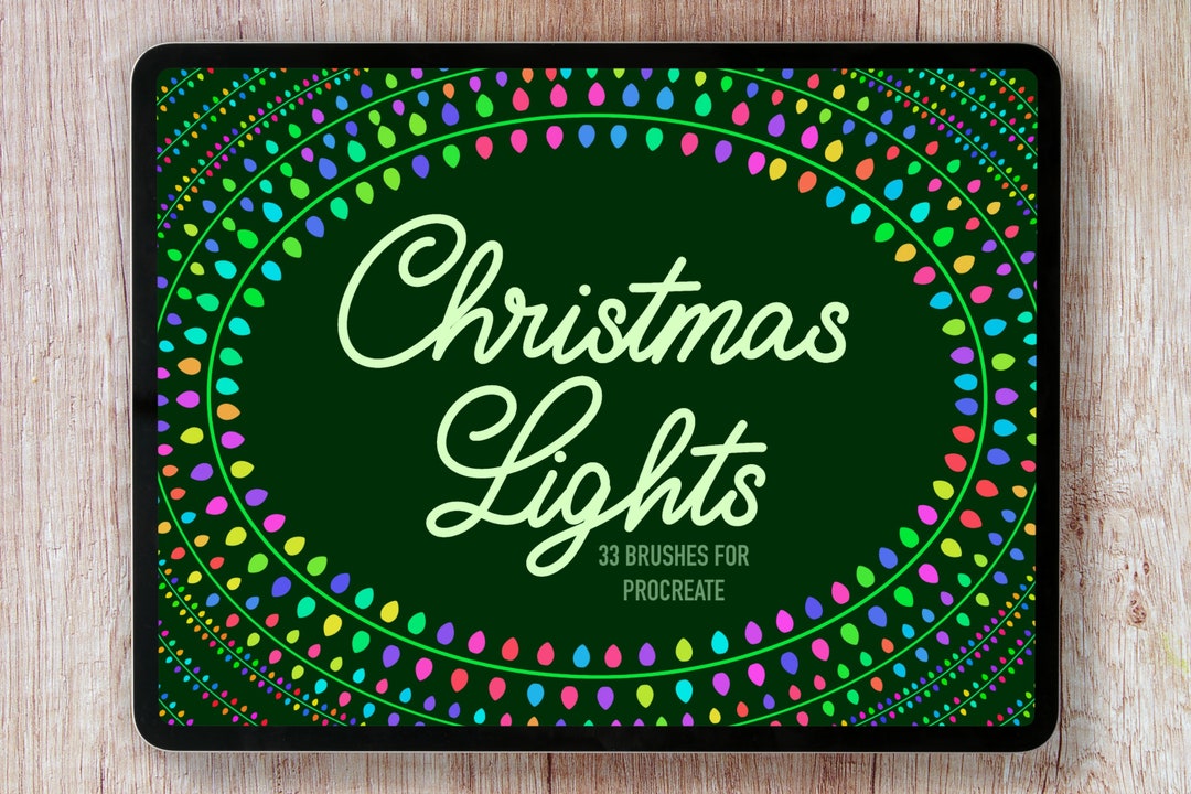 Christmas Lights Procreate Brush Set, 33 Brush Digital Art (instant ...