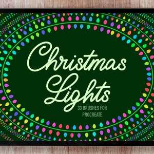 Kerstlichtborstels voor voortplanting, digitaal penseel, direct downloaden, beletteringspenseel, kalligrafiepenseel, digitale kunst, kerstpenseel