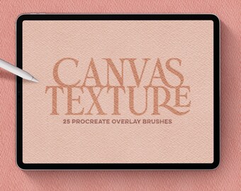 Procreate Canvas Texture Brushes, 25 Overlay Brushset (Digital Download)
