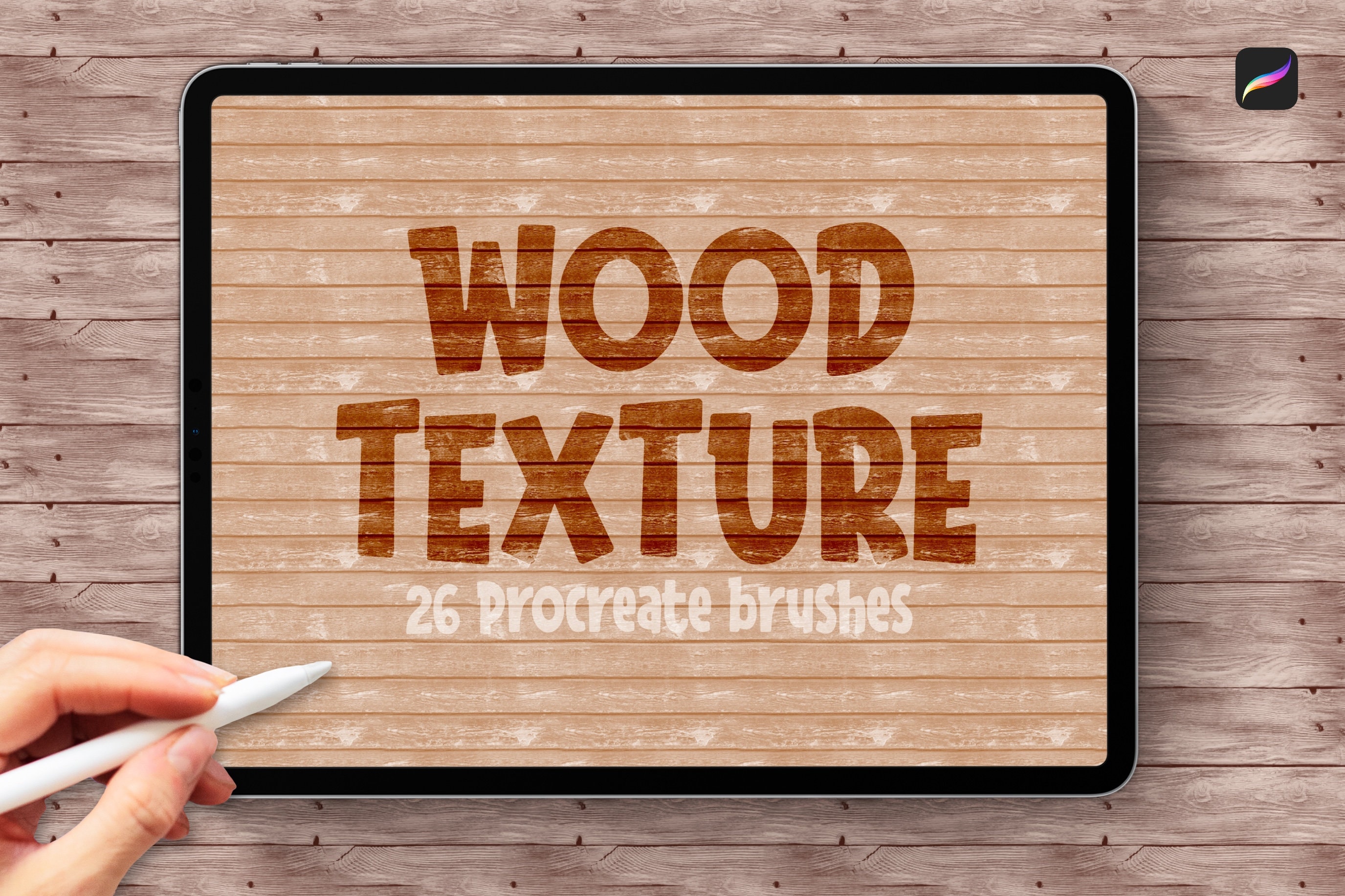 Wood Texture Brushes Procreate Brushset Digital Download Etsy