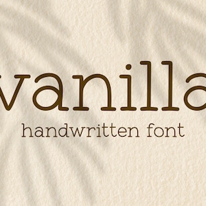 Vanilla Font, Hand Drawn Font, Handwritten Font, Instant Download, Digital Download, Playful Font, Typewriter Font, Fun Font, Casual Font