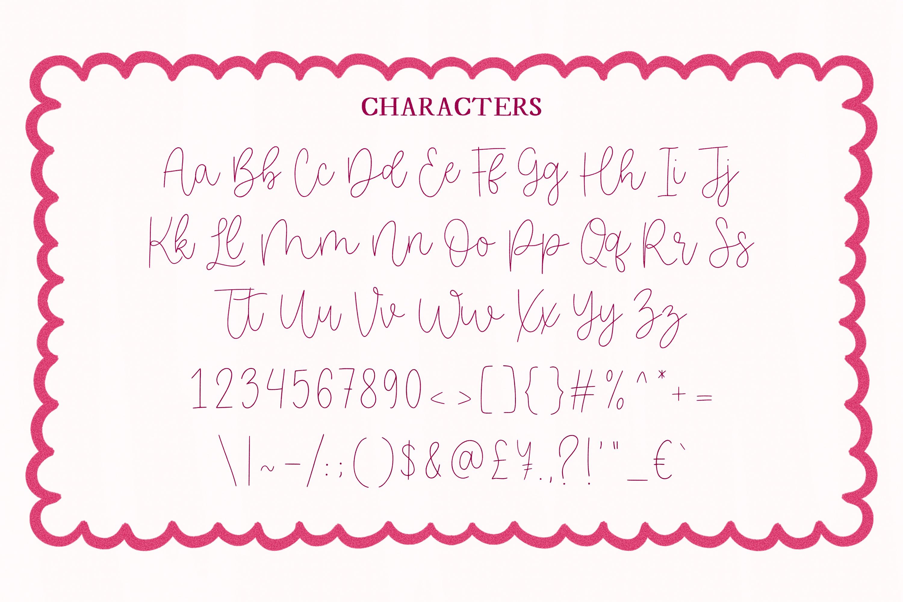 Whimsy Script Font, Hand Drawn Monoline (digital Download) - Etsy