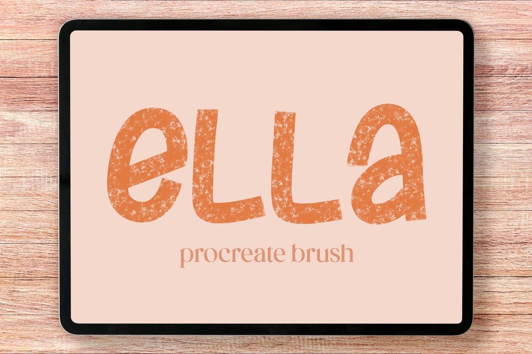 Ella Lettering Ella Procreate Brush, Textured Lettering Brush (digital Download) - Etsy