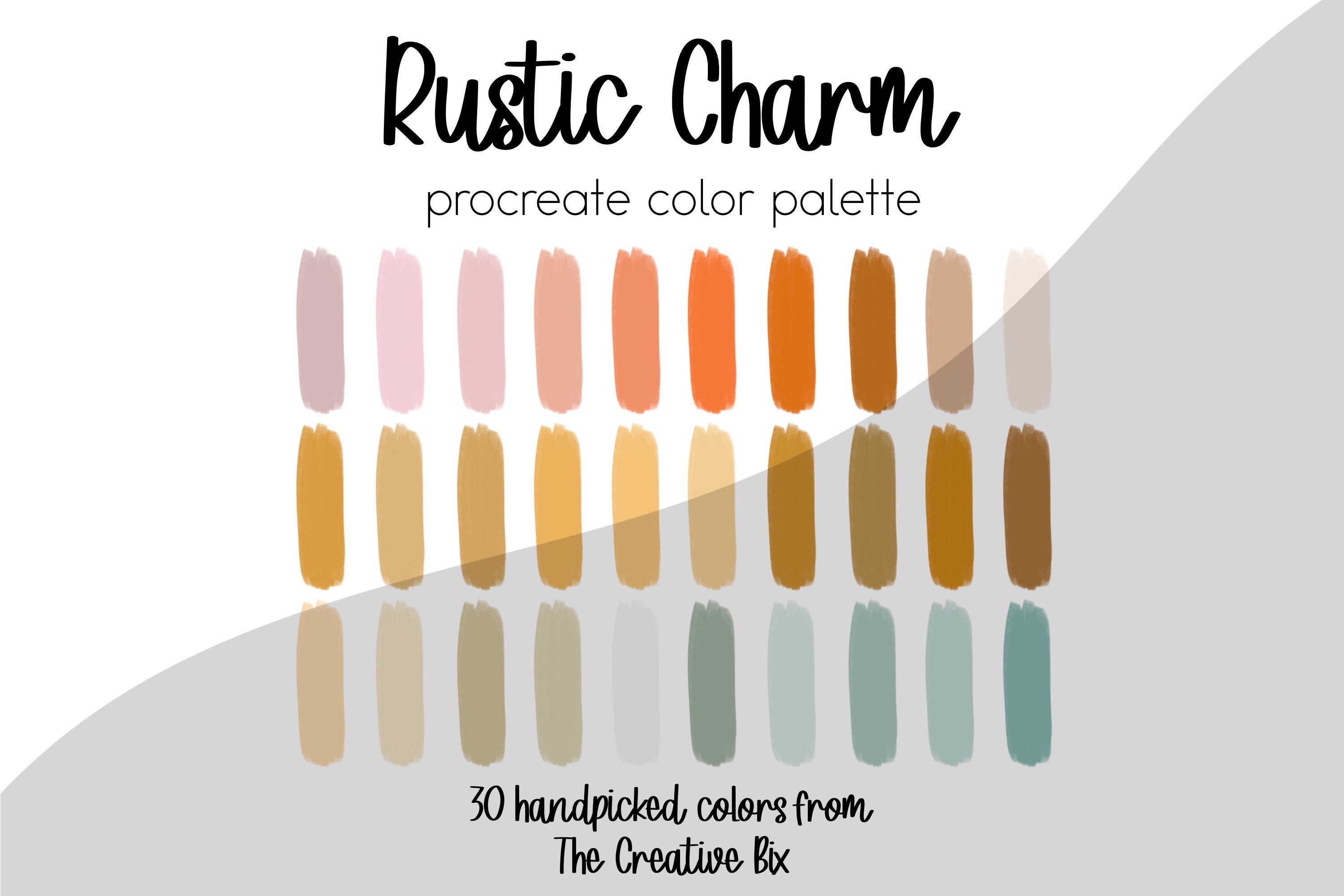 Rustic Charm Palette 30 colors Color Palette Procreate Etsy 日本