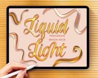 Liquid Light Procreate Brushes, Drop Shadow Brush Pack (Digital Download)
