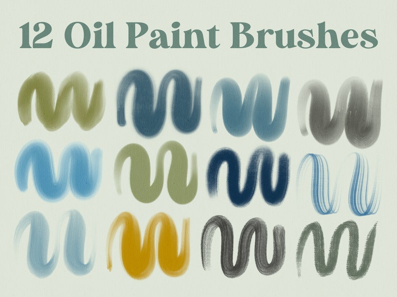 Easy Oils Brush Pack for Procreate Digital Brush Instant Etsy